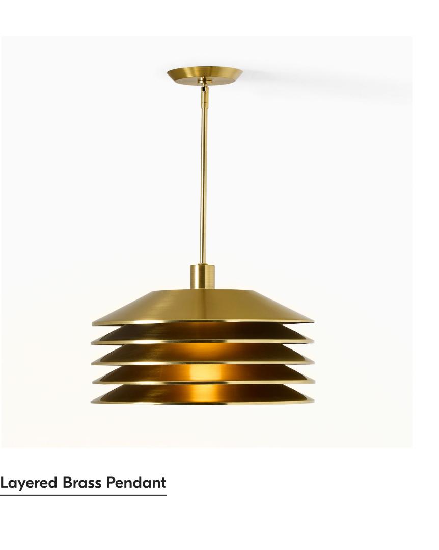 Layered Brass Pendant